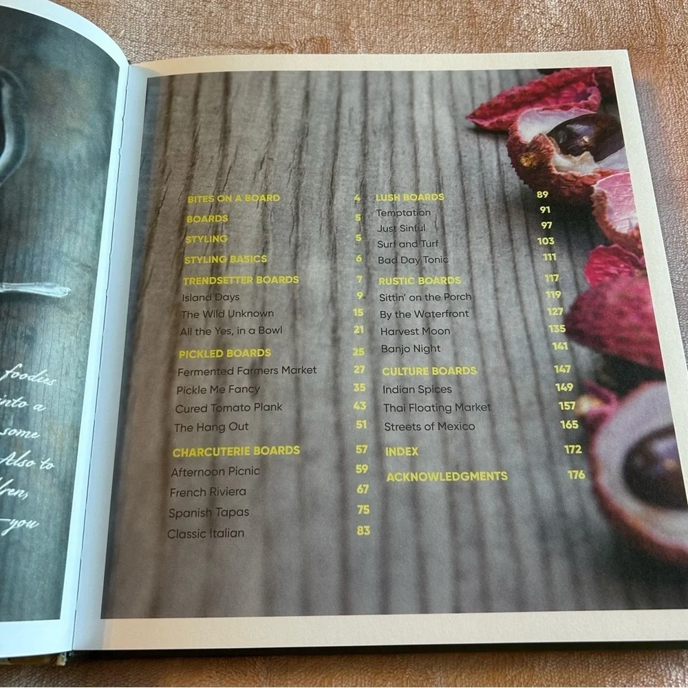 Bites on a Board charcuterie and other recipes cookbook